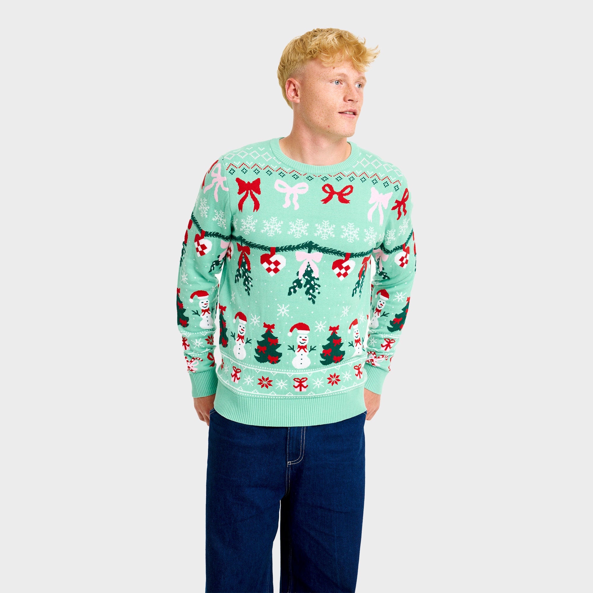 Den sløjfede julesweater - Herre.